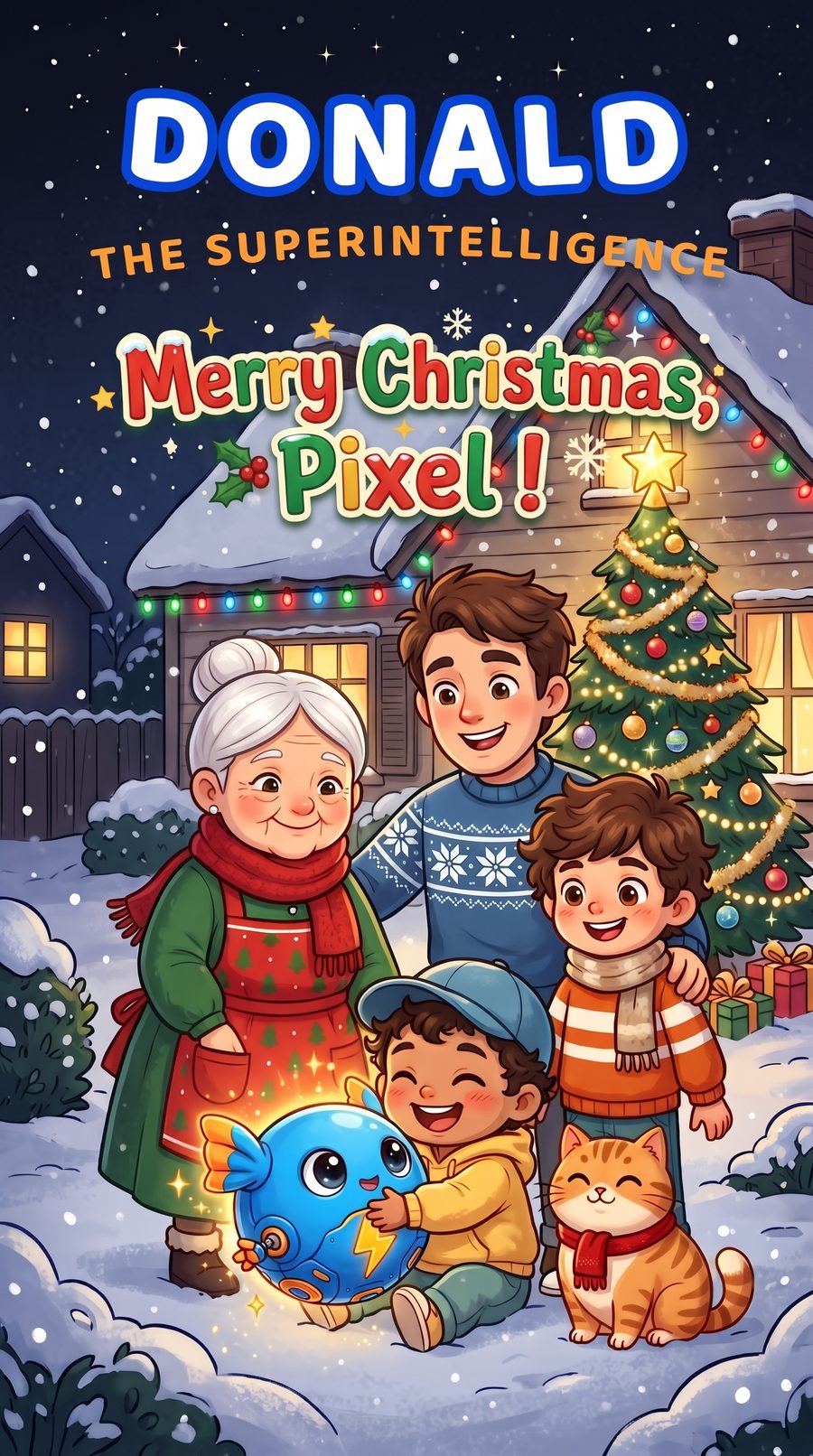 Cover of Merry Christmas, Pixel! — Book 2 of the Donald & Pixel series